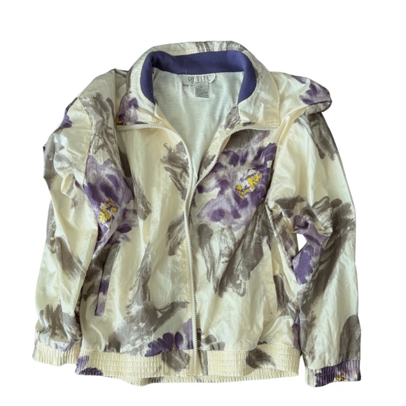 Vintage Petite Sophisticate 80s/90s Floral Bomber Jacket – Size Small (Oversized - Picture 5 of 7